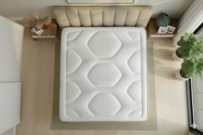 Ensemble Matelas Sommier 140x190 cm - Sommier Beige (déjà monté) - Le Cosy