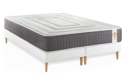 Ensemble Matelas Sommier 160x200 cm - 2 Sommiers Blanc - Vingt-Six