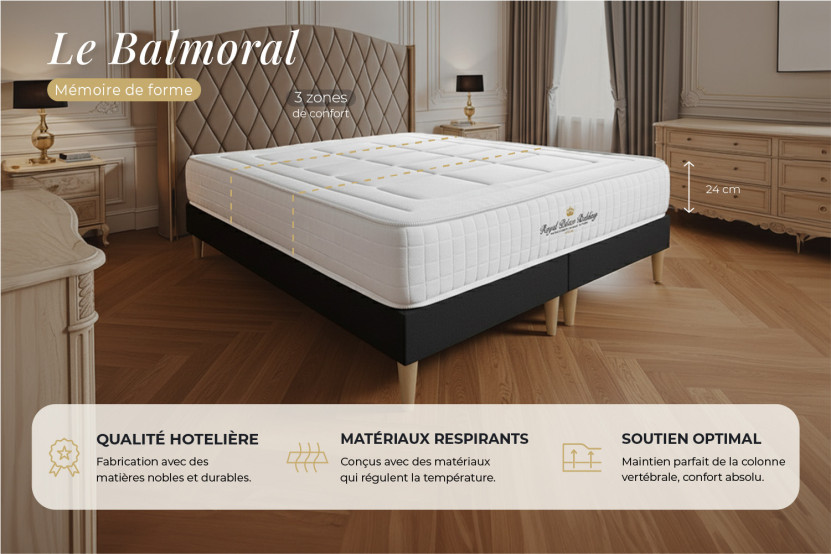 Matelas 160x200 cm Mémoire de forme - Balmoral
