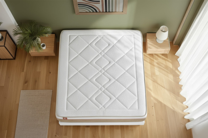 Matelas 160x200 cm Ressorts ensachés et Mémoire de forme - Le Soyeux
