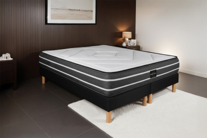 Matelas 90x200 cm Ressorts ensachés et Mémoire de forme - Exclusive