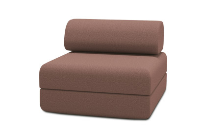 Fauteuil convertible et modulable - Tissu lisse Terracotta