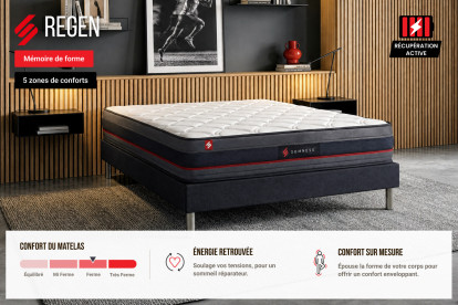 Matelas 90x200 cm Mémoire de forme - Regen
