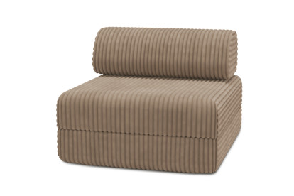 Fauteuil convertible et modulable - Velours côtelé XL Marron