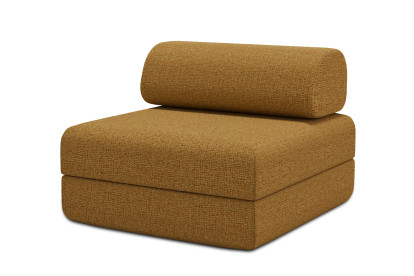 Fauteuil convertible et modulable - Tissu tweed Jaune