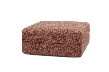Pouf convertible et modulable - Tissu tweed Rouge