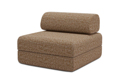 Fauteuil convertible et modulable - Tissu tweed Marron