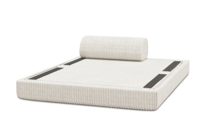 Canapé 2 places convertible et modulable - Velours côtelé XL Blanc