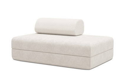 Canapé 2 places convertible et modulable - Velours côtelé Blanc