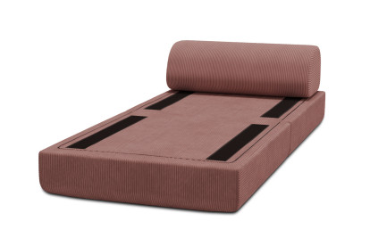Fauteuil convertible et modulable - Velours côtelé Rose