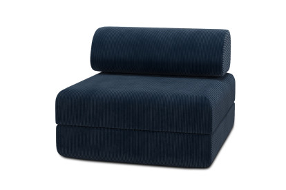 Fauteuil convertible et modulable - Velours côtelé Bleu