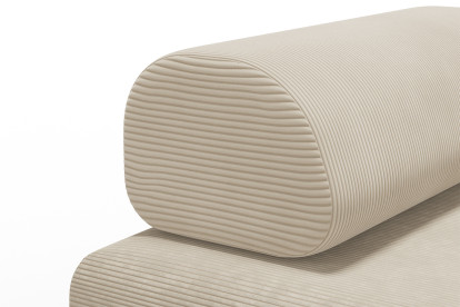 Fauteuil convertible et modulable - Velours côtelé Beige