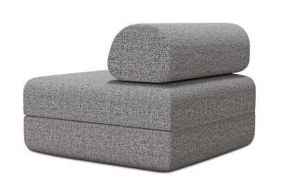 Fauteuil convertible et modulable - Tissu tweed Gris