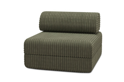 Fauteuil convertible et modulable - Velours côtelé XL Vert
