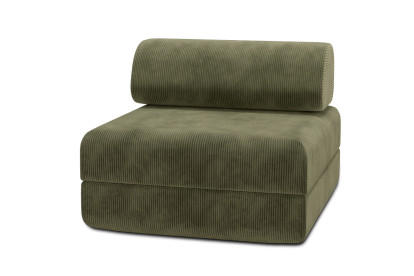 Fauteuil convertible et modulable - Velours côtelé Vert