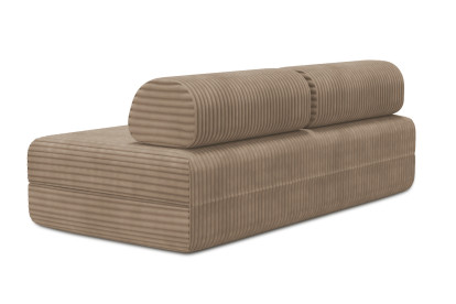 Canapé 3 places convertible et modulable - Velours côtelé XL Marron