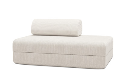 Canapé 2 places convertible et modulable - Velours côtelé Blanc