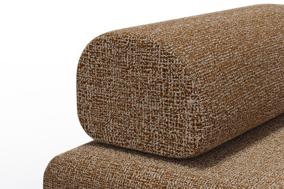 Canapé 3 places convertible et modulable - Tissu tweed Marron