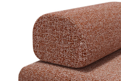 Méridienne convertible et modulable - Tissu tweed Rouge