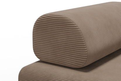Fauteuil convertible et modulable - Velours côtelé Taupe