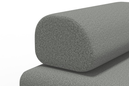 Canapé 2 places convertible et modulable - Tissu lisse Gris