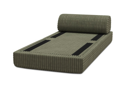 Fauteuil convertible et modulable - Velours côtelé XL Vert