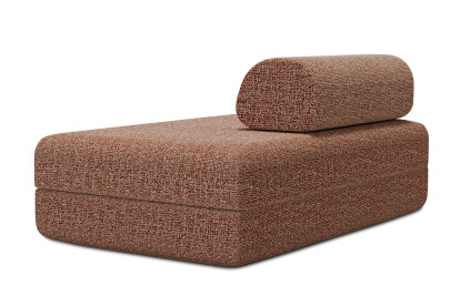 Canapé 2 places convertible et modulable - Tissu tweed Rouge