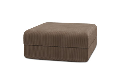 Pouf convertible et modulable - Velours côtelé Taupe