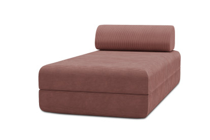Méridienne convertible et modulable - Velours côtelé Rose