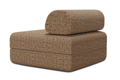 Fauteuil convertible et modulable - Tissu tweed Marron