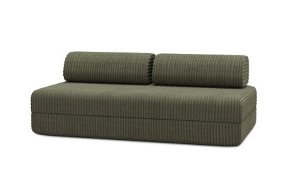 Canapé 3 places convertible et modulable - Velours côtelé XL Vert