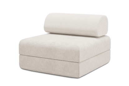 Fauteuil convertible et modulable - Velours côtelé Blanc