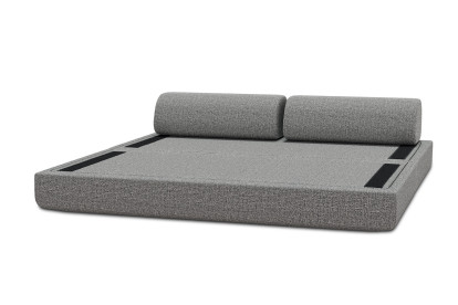 Canapé 3 places convertible et modulable - Tissu tweed Gris