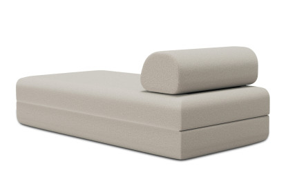 Méridienne convertible et modulable - Tissu lisse Beige