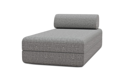 Méridienne convertible et modulable - Tissu tweed Gris