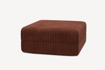 Pouf convertible et modulable - Velours côtelé XL Terracotta