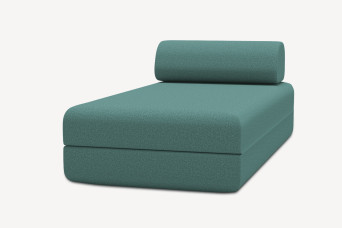 Méridienne convertible et modulable - Tissu lisse Vert