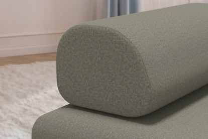Canapé 2 places convertible et modulable - Tissu lisse Taupe