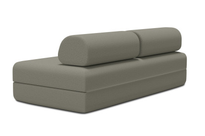 Canapé 3 places convertible et modulable - Tissu lisse Taupe