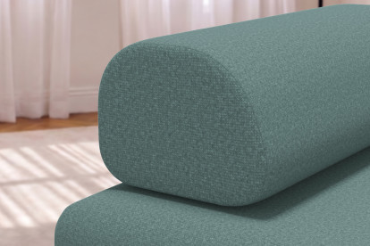 Canapé 3 places convertible et modulable - Tissu lisse Vert