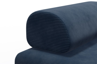 Fauteuil convertible et modulable - Velours côtelé Bleu