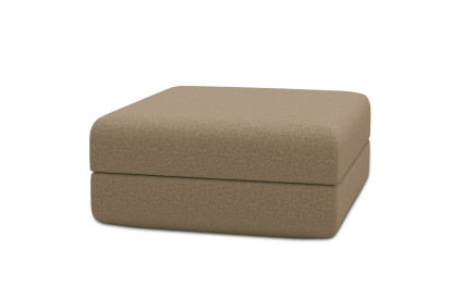Pouf convertible et modulable - Tissu lisse Marron