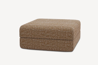 Pouf convertible et modulable - Tissu tweed Marron