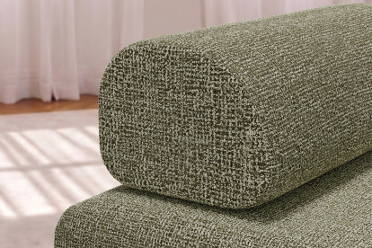 Méridienne convertible et modulable - Tissu tweed Vert