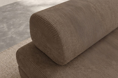 Méridienne convertible et modulable - Velours côtelé Taupe