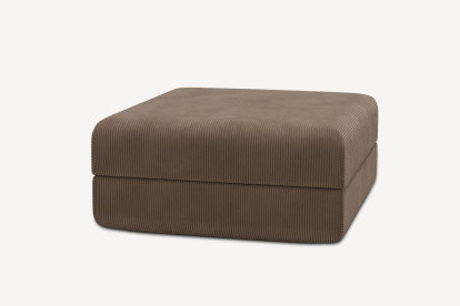 Pouf convertible et modulable - Velours côtelé Taupe