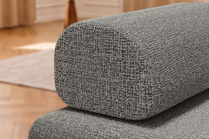 Méridienne convertible et modulable - Tissu tweed Gris