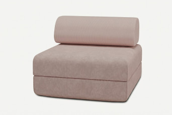 Fauteuil convertible et modulable - Velours côtelé Rose pâle