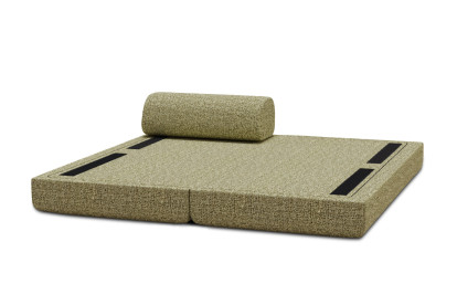 Méridienne convertible et modulable - Tissu tweed Vert