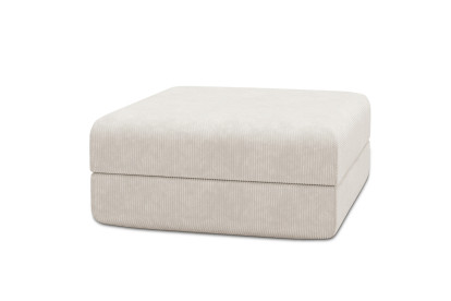 Pouf convertible et modulable - Velours côtelé Blanc